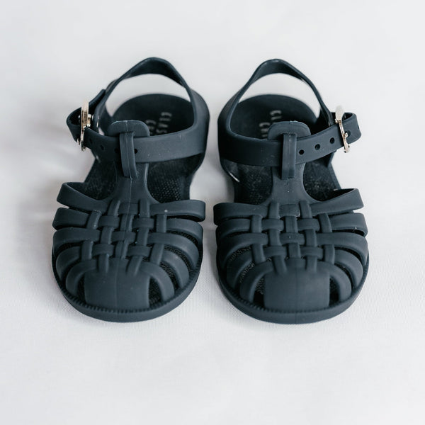 Classical Child Jelly Sandals Navy Blue