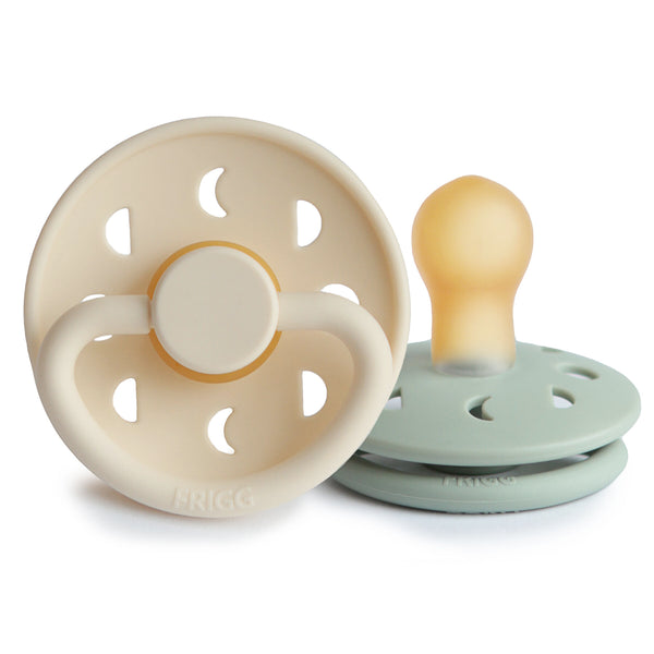 FRIGG Moon Phase Natural Rubber Pacifier (2 Pack) - Cream/Sage