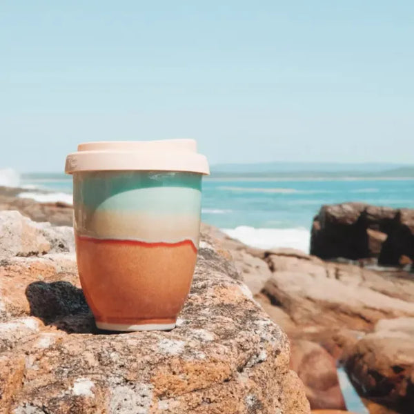 Pottery For The Planet | Ceramic Travel Cup | Coral Dreaming