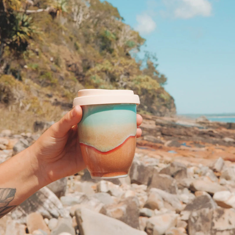 Pottery For The Planet | Ceramic Travel Cup | Coral Dreaming