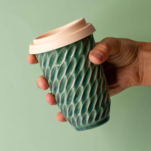 Pottery For The Planet | Ceramic Travel Cup | Sage