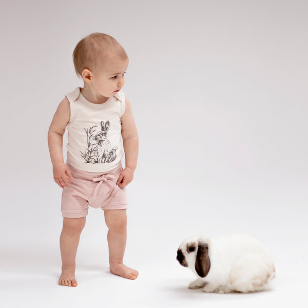 Burrow & Be Baby Shorts - Almond, Dusty Rose & Tawny Brown