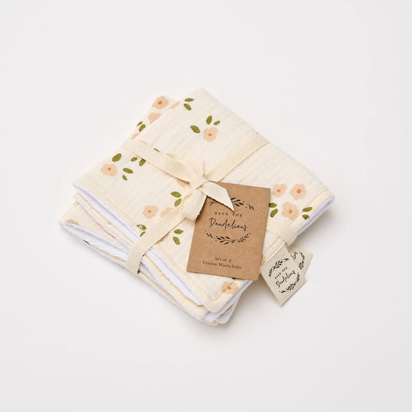 Over the Dandelions Wash Cloth Set of 2 - Daisy