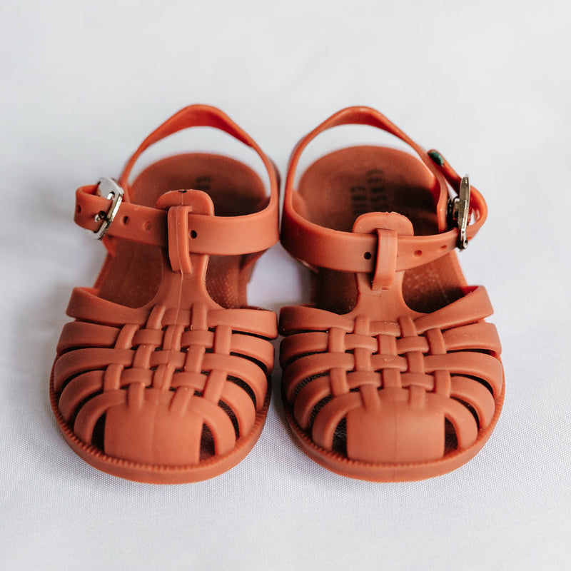 Classical Child Jelly Sandals Rust