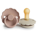 FRIGG Daisy Natural Rubber Pacifier (2 Pack) - Cream/Blush