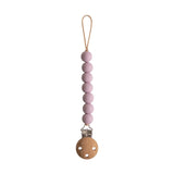 Mushie Pacifier Clip - Halo Mauve