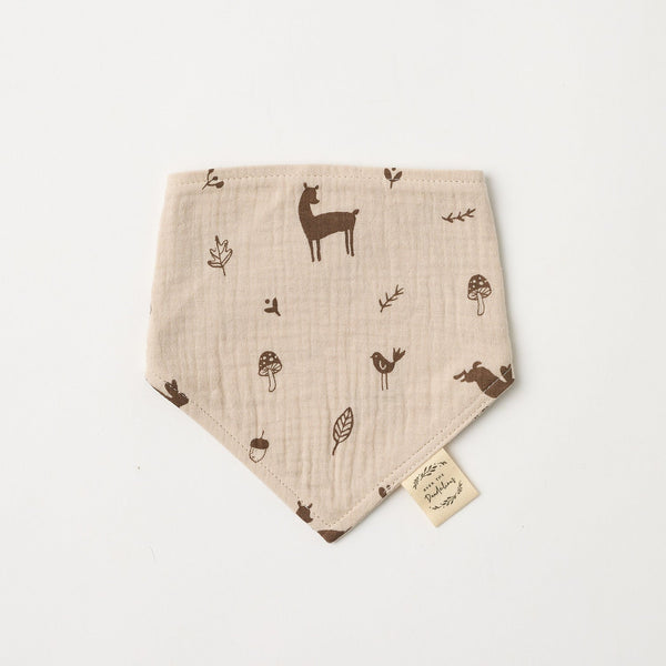 Over the Dandelions Organic Muslin Bib Woodlands