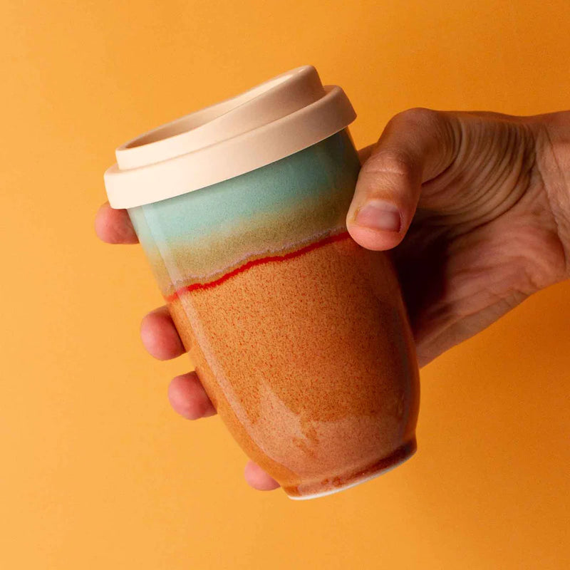 Pottery For The Planet | Ceramic Travel Cup | Coral Dreaming