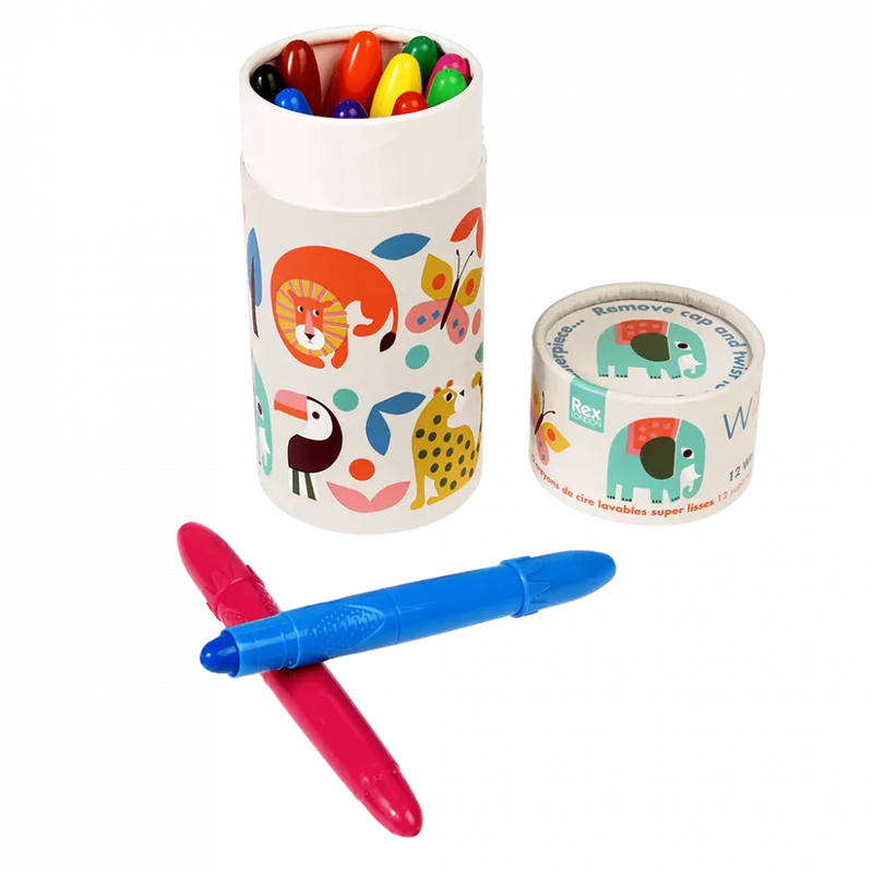 Rex London Wild Wonders Silky Crayons - Set of 12