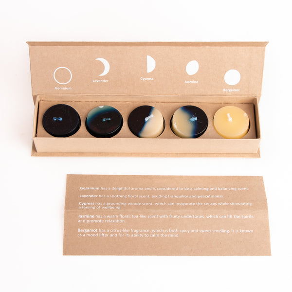 Trade Aid Set of 5 Moon Phases Candles