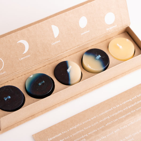 Trade Aid Set of 5 Moon Phases Candles