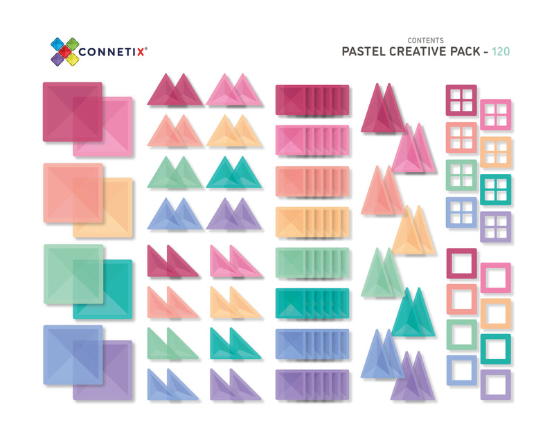 Connetix 120 Piece Pastel Creative Pack