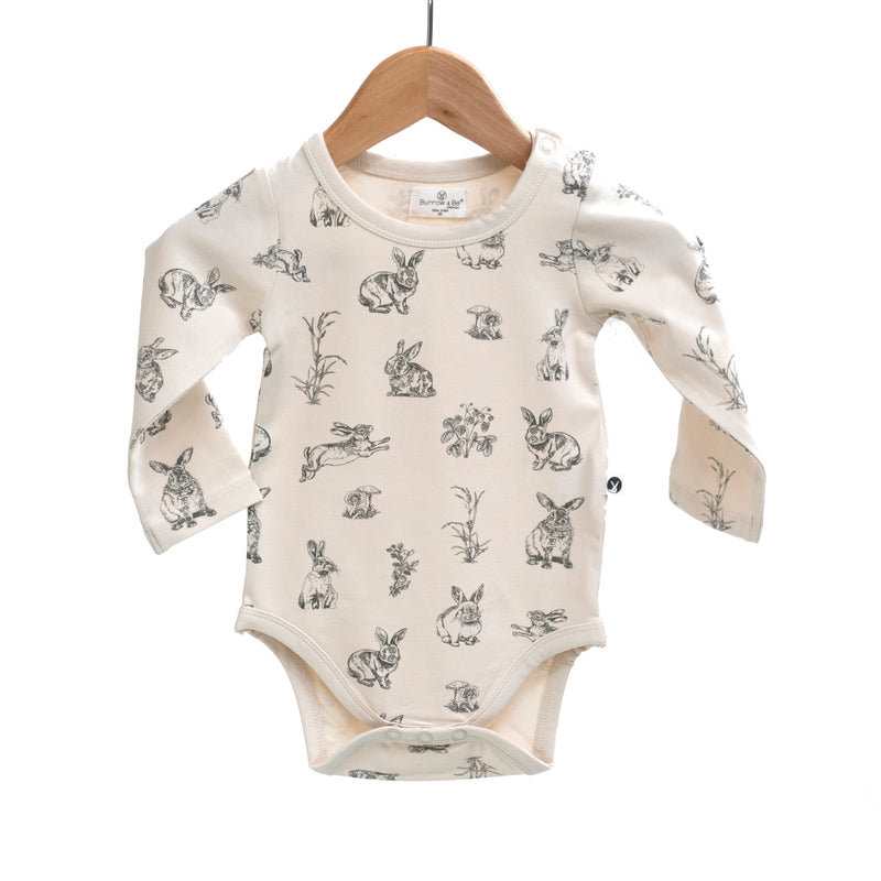 Burrow & Be Essentials Long Sleeve Onesie - Almond Burrowers