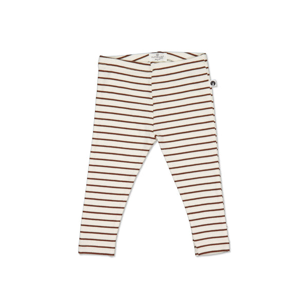 Burrow & Be Rib Leggings - Russet Stripe