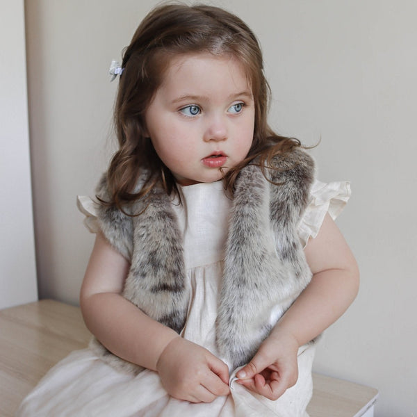 Divine Silver Hare Fur Vest