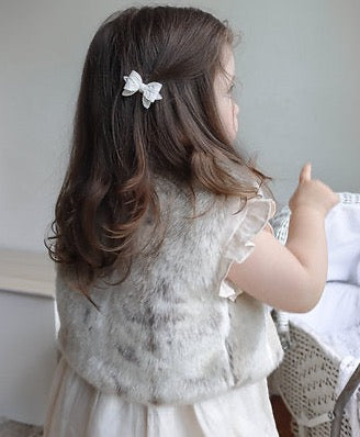 Divine Silver Hare Fur Vest