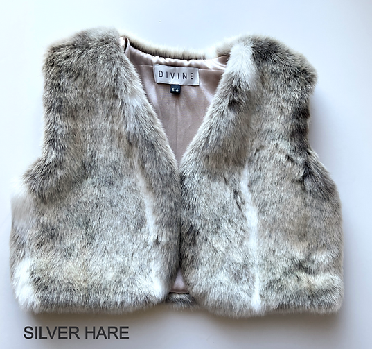 Divine Silver Hare Fur Vest