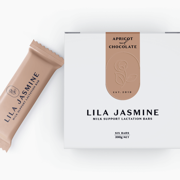 Lila Jasmine Lactation Bars - Apricot + Dark Chocolate Box of 6
