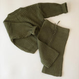 Little Clothing Co. Cotton Knit Pants - Olive