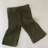 Little Clothing Co. Cotton Knit Pants - Olive