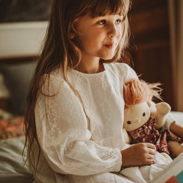 Little Clothing Co. Pretty in White Vintage Inspired Embroidered Dress