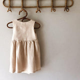 Little Clothing Co. Summer Dreaming Linen Wrap Dress Natural