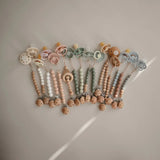 Mushie Pacifier Clip - Cleo Blush