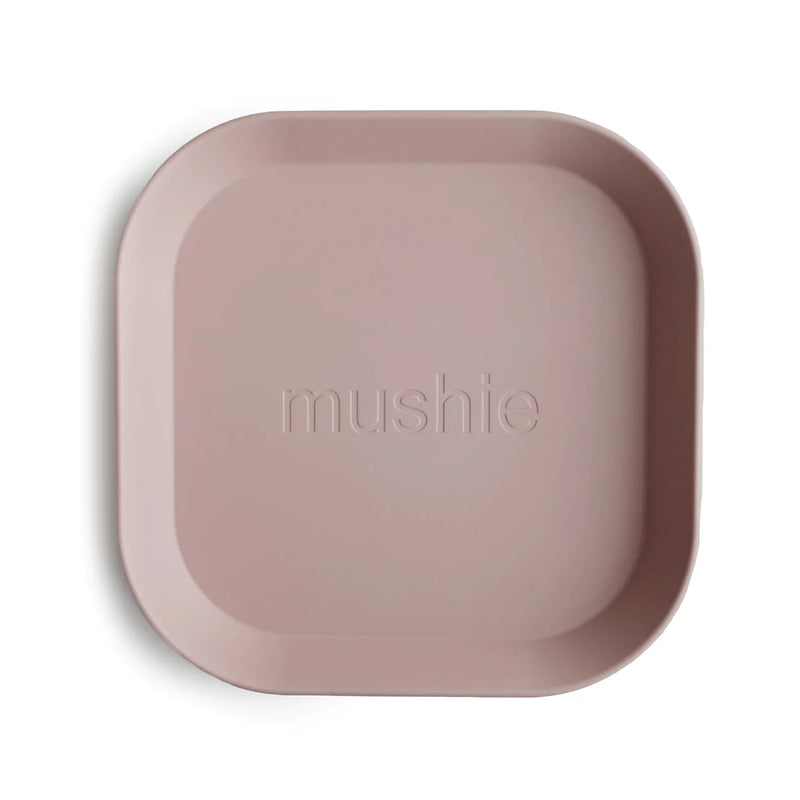 Mushie Square Dinnerware Plates (Set of 2) - Blush