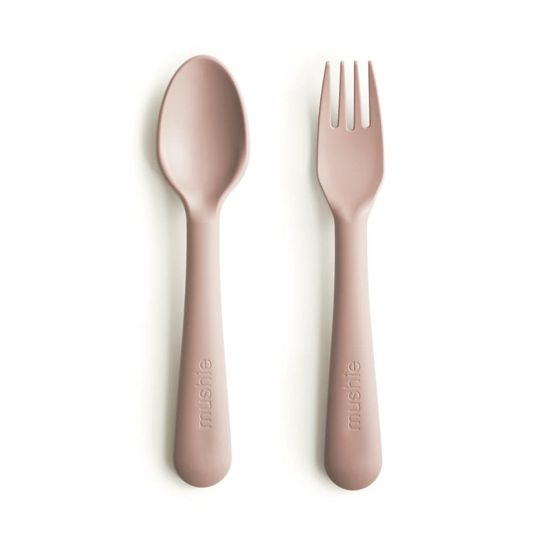 Mushie Fork and Spoon Set - Blush