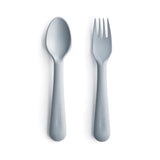 Mushie Fork and Spoon Set - Cloud