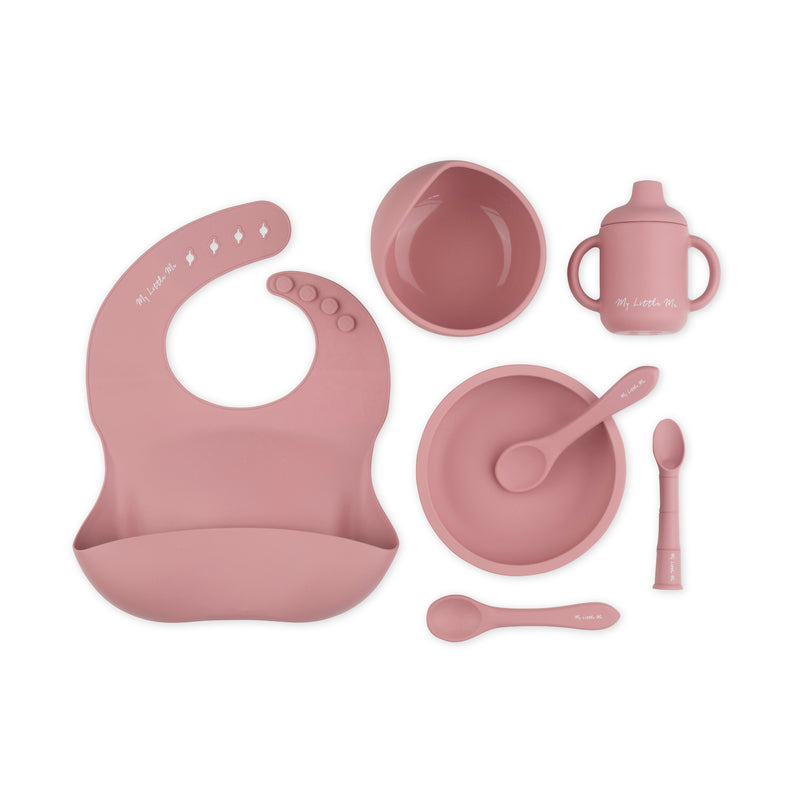 My Little Me Silicone Bib - Dusty Rose